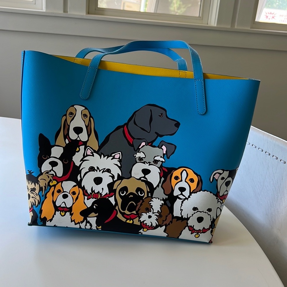 Marc Tetro Tote - RARE group dog limited edition in blue
